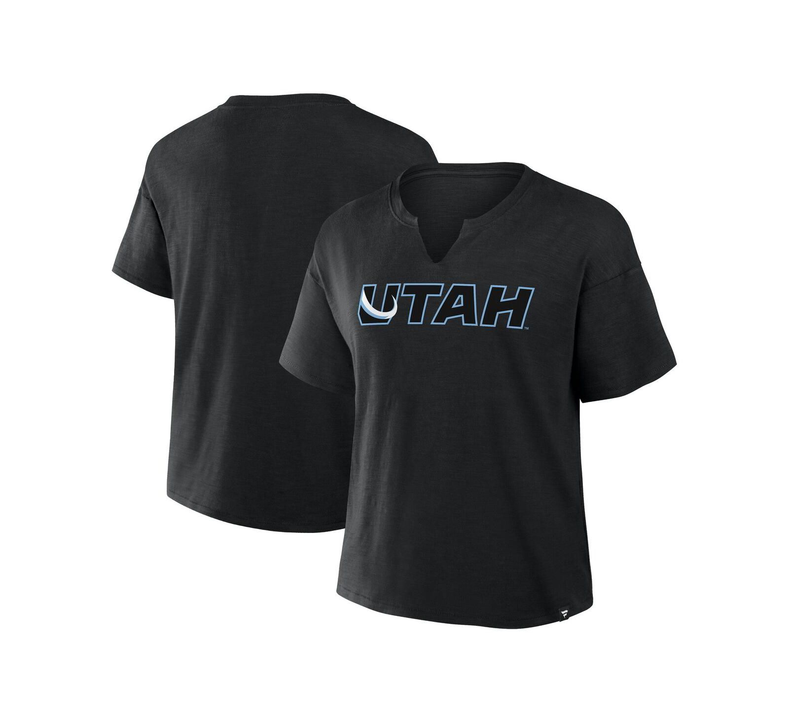 Женская футболка Fanatics Black Utah Mammoth Combo Stadium Slub Boxy