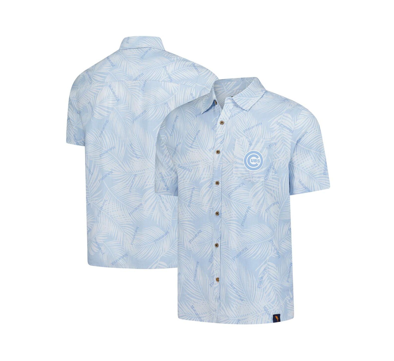 Мужская льняная рубашка Margaritaville Blue Chicago Cubs Button-Up