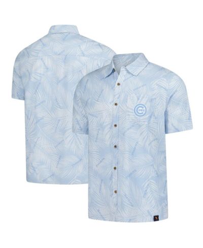 Мужская льняная рубашка Margaritaville Blue Chicago Cubs Button-Up