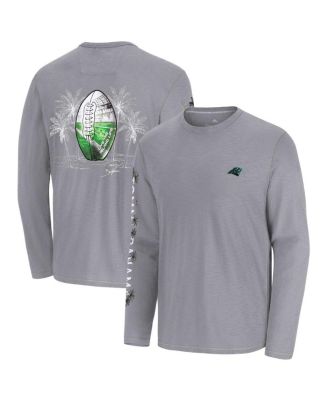 Tommy Bahama Men's Gray Carolina Panthers Oasis Endzone Lux Long Sleeve T-Shirt