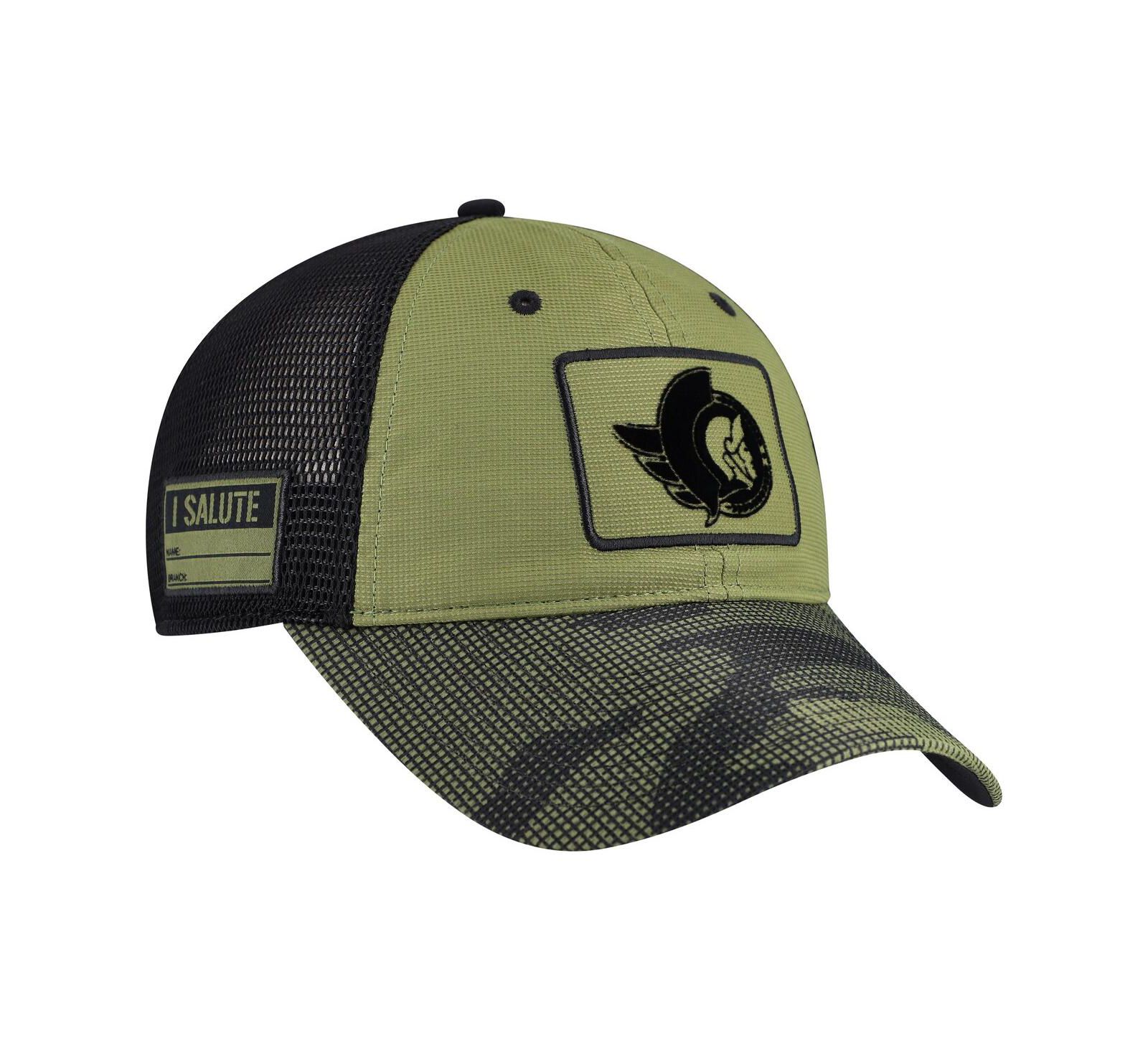 Мужская кепка Fanatics Ottawa Senators Military Appreciation Trucker, оливковая
