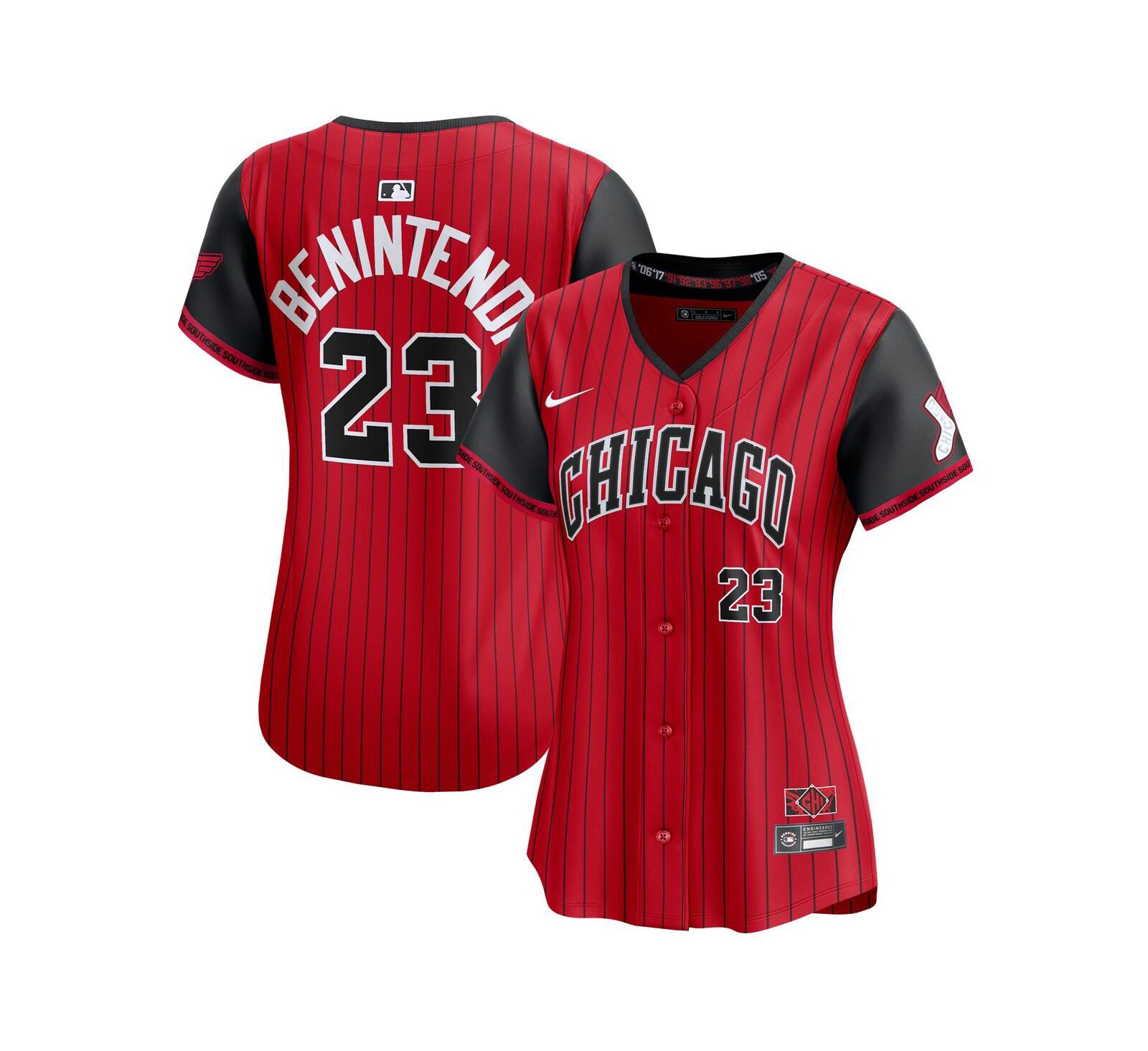 Женская джерси Nike Andrew Benitendi Red/Black Chicago White Sox 2025 City Connect Limited Player