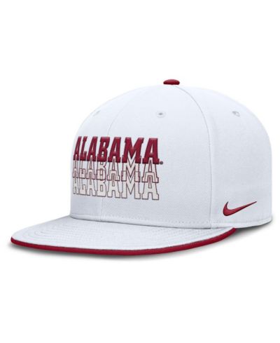Мужская кепка Nike White Alabama Crimson Tide True Primetime Performance Fitted