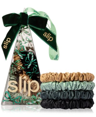Набор тонких резинок для волос Slip Pure Silk Sweetie Pie Skinny Scrunchies, 4 шт