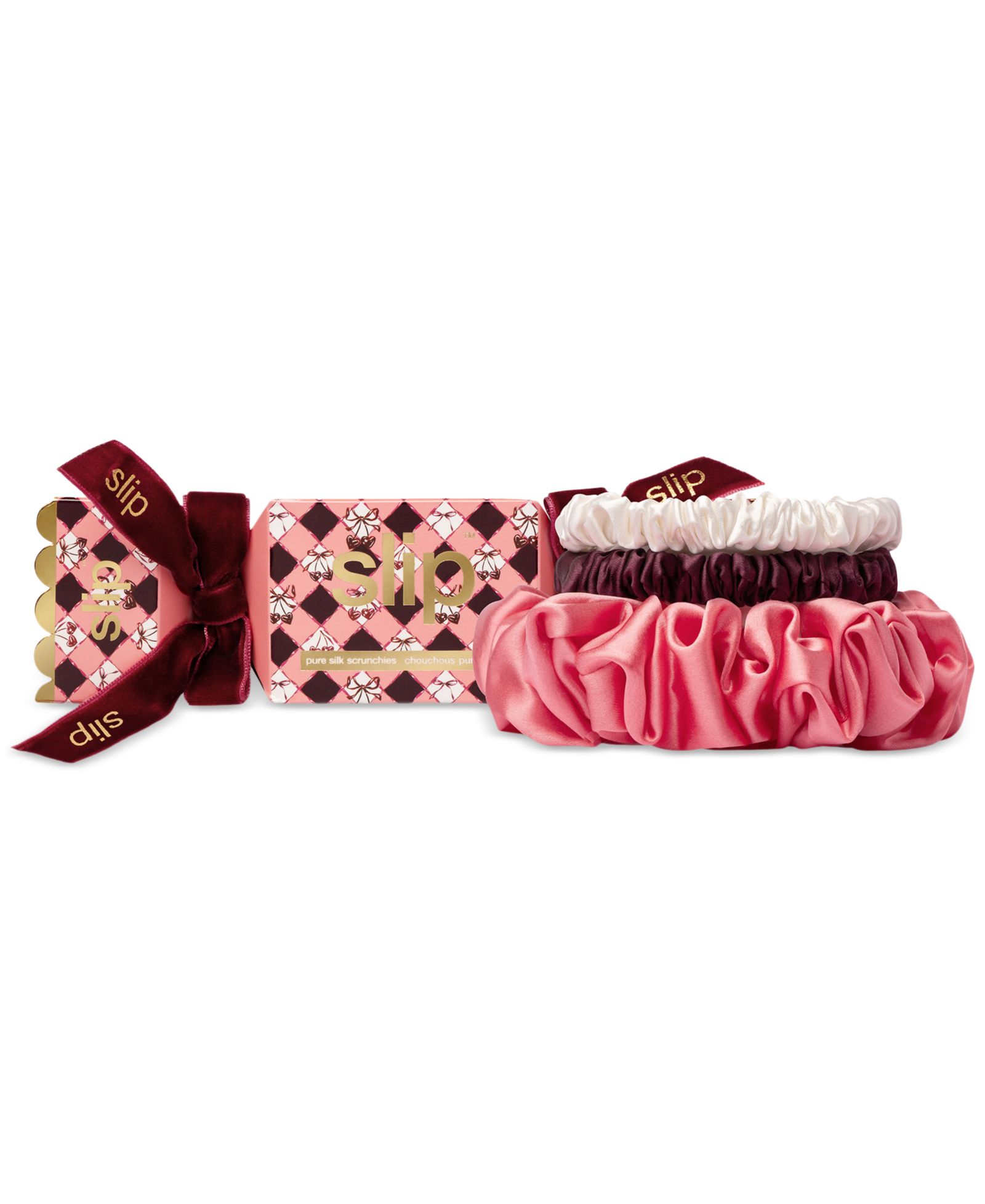 Slip 4-Pc. Sweetheart Assorted  Scrunchies and Cracker Set