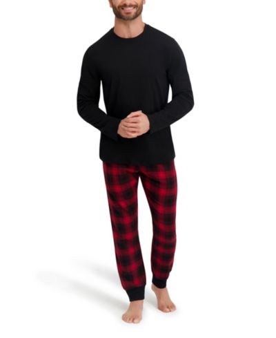 Мужской фланелевый комплект для сна с длинным рукавом Hanes