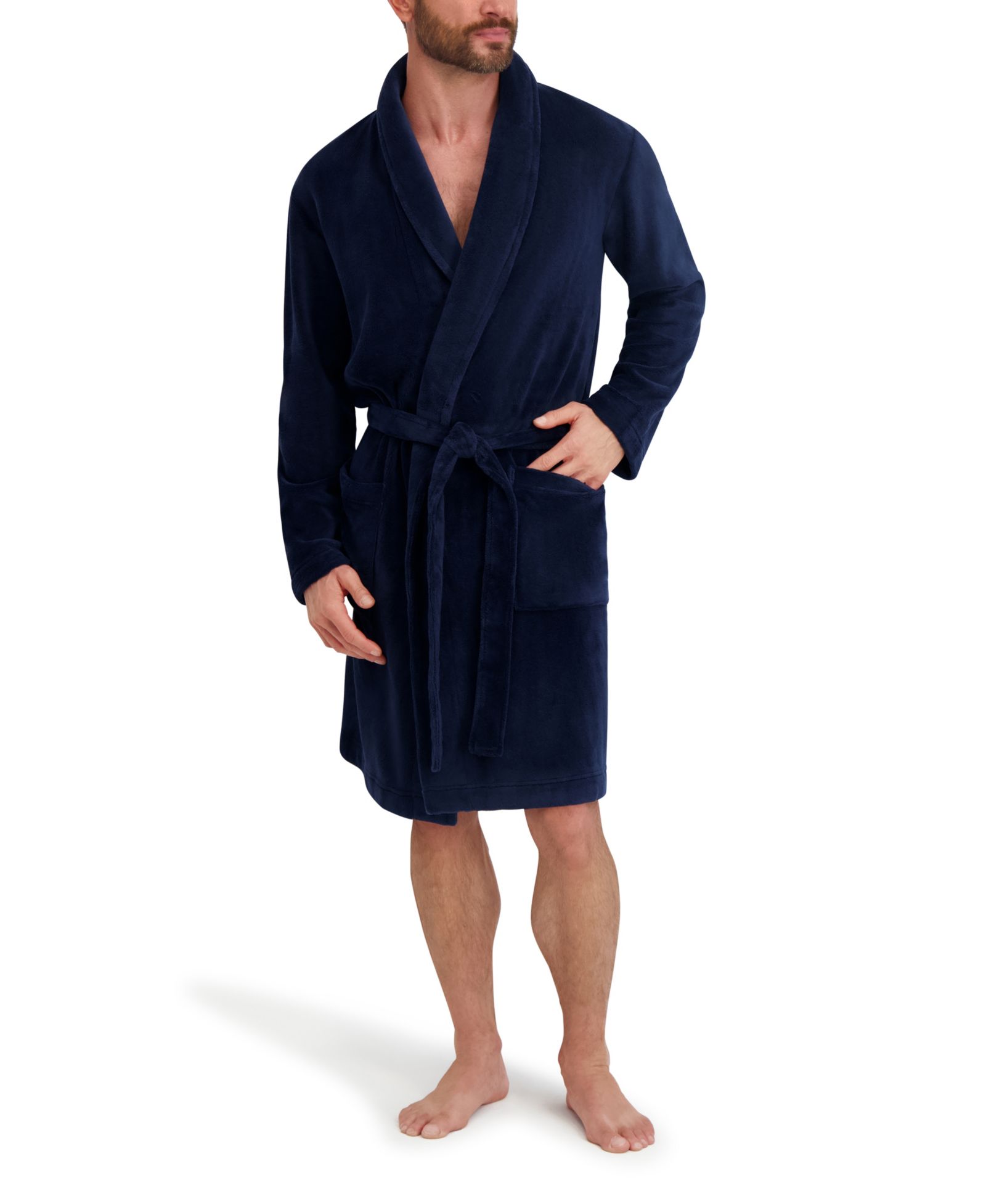 Hanes Men's Adjustable Plush Robe
