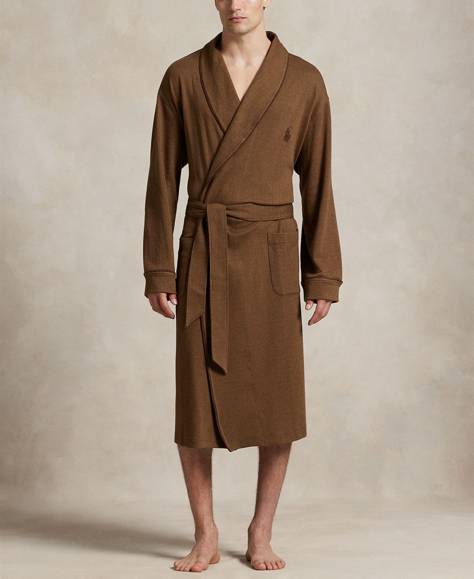 Polo Ralph Lauren Мужской Jacquard-Knit Herringbone Robe
