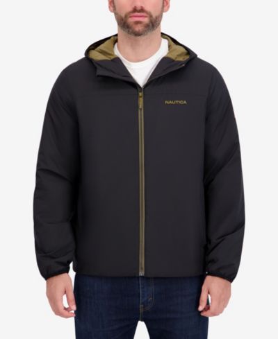 Nautica Men's Hooded Transitional Zip Front Jacket