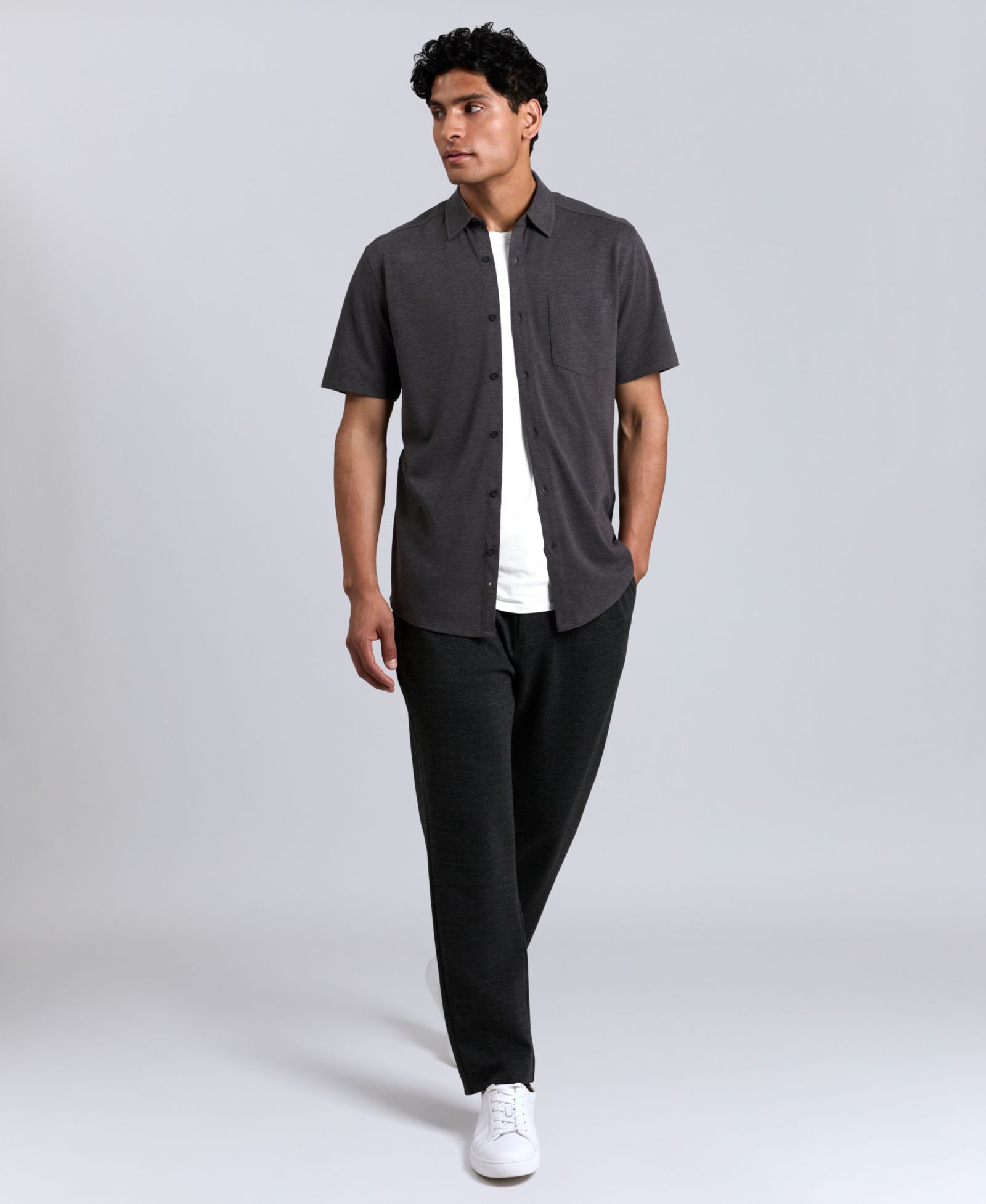 Kenneth Cole Мужская рубашка Sport Short Sleeve