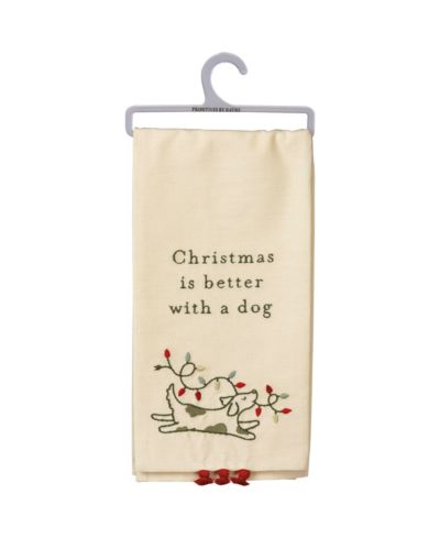 Primitives by Kathy Christmas is Better with a Dog Kitchen Towel