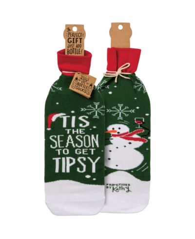 Носок для бутылки Primitives by Kathy Tis the Season to Get Tipsy