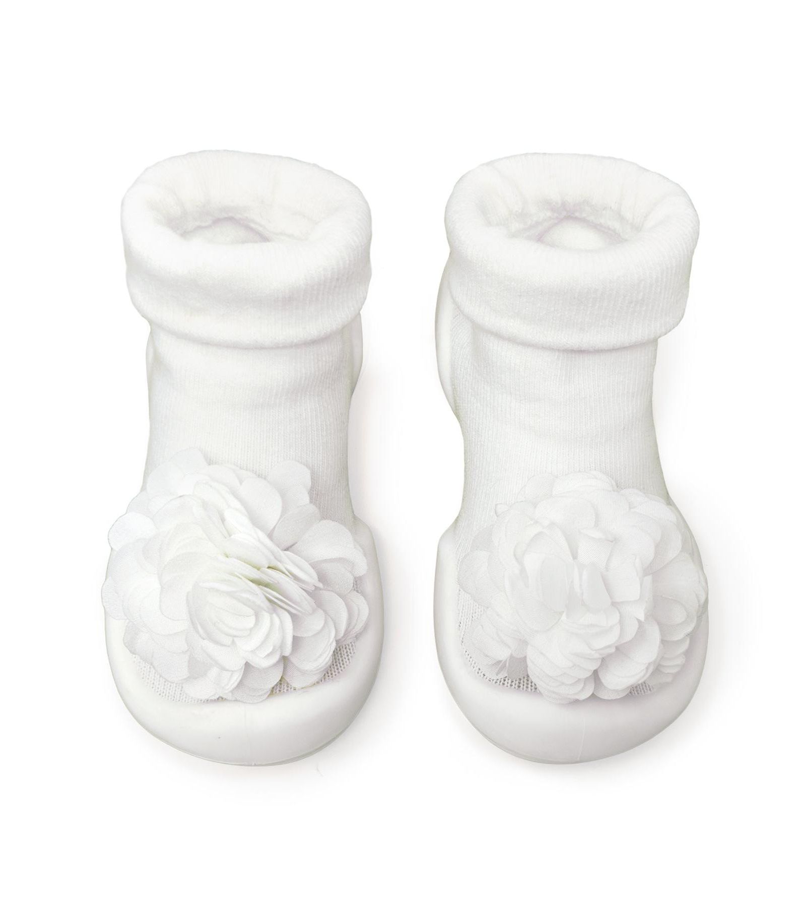 Обувь-носочки Komuello Baby Girl First Walk Corsage - Snow