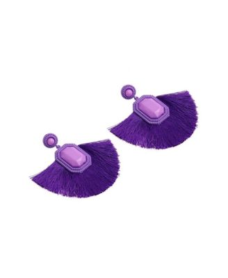 Женские серьги-подвески SOHI Purple Tassel