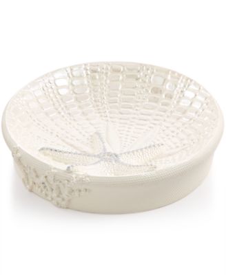 Avanti Sequin Shells Beachy Resin Soap Dish