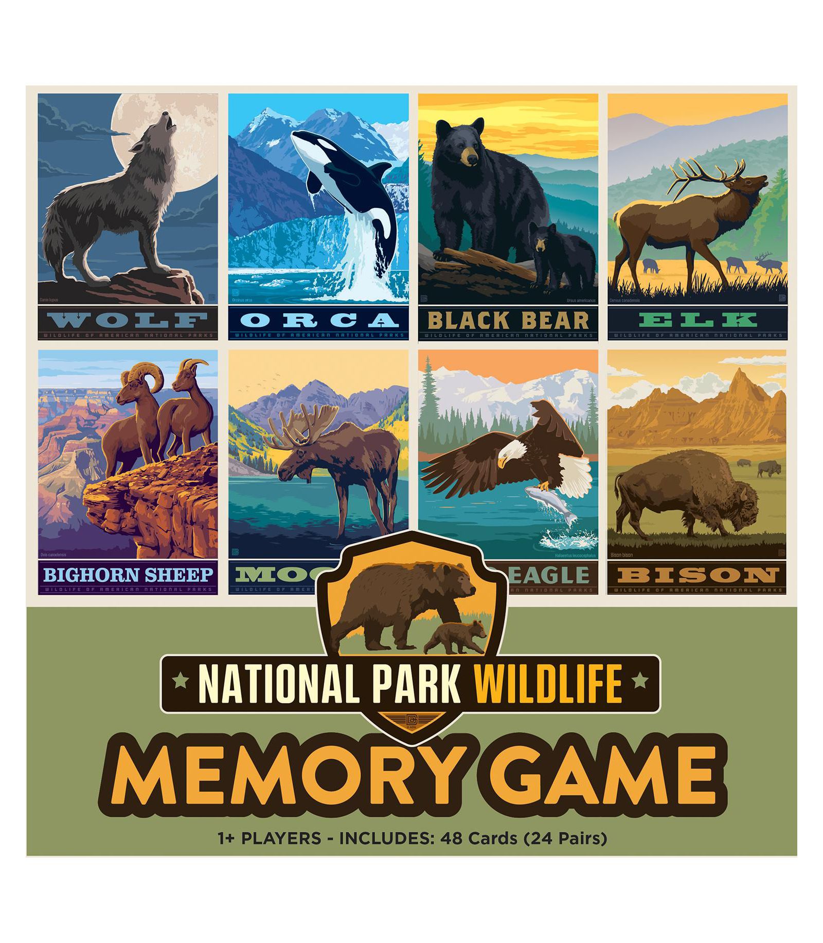 Настольная игра Masterpieces National Parks Wildlife Memory Game