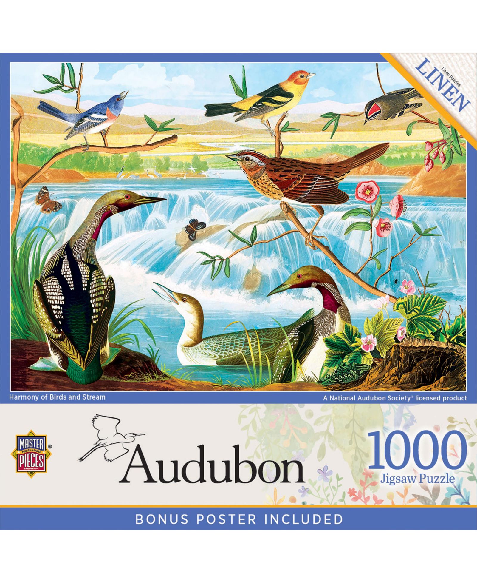 Пазл MasterPieces Puzzles Audubon - Harmony of Birds and Stream 1000 Piece Jigsaw Puzzle