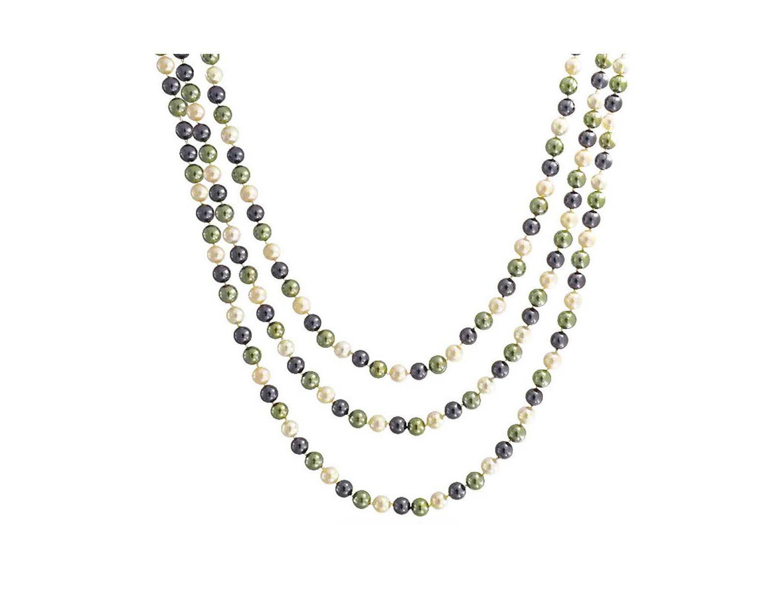 Bling Jewelry классическое колье в западном стиле с имитацией жемчуга, длинная нить