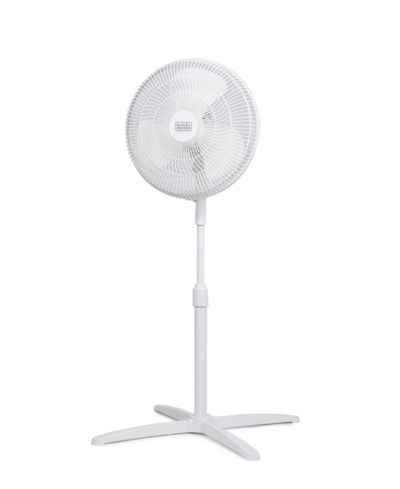 BLACK+DECKER Колебательный напольный вентилятор, 16-Inch, BFP16MXW, White