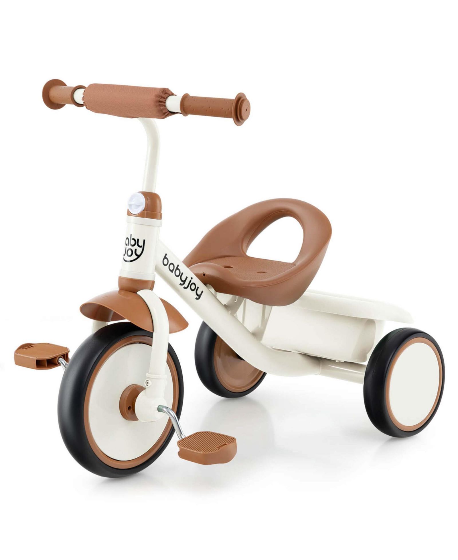 Costway Toddler 3-Wheel Tricycle with Storage Basket and Adjustable Seat, 55 lb. Capacity, Ages 3-5