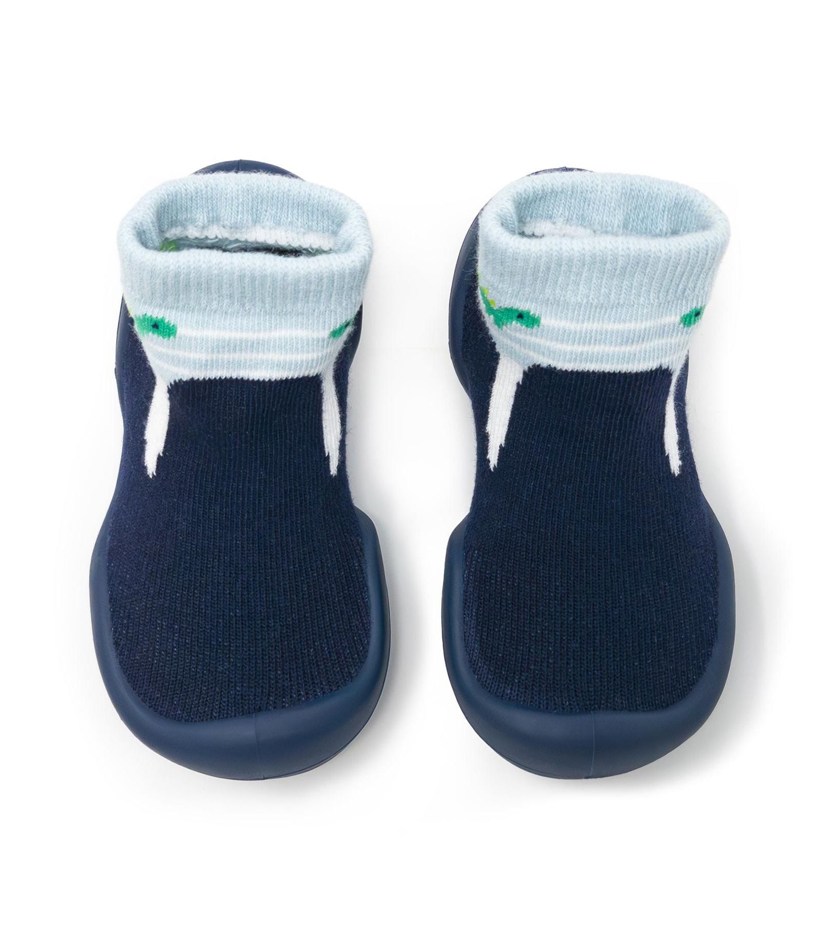 Komuello Baby Boy First Walk Sock Shoes Navy Dash
