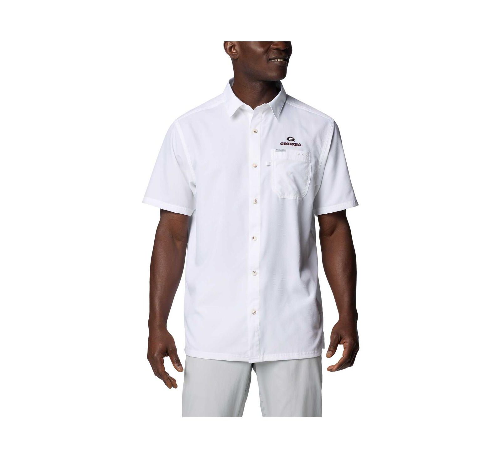 Columbia Мужская рубашка Georgia Bulldogs PFG Omni-Shade