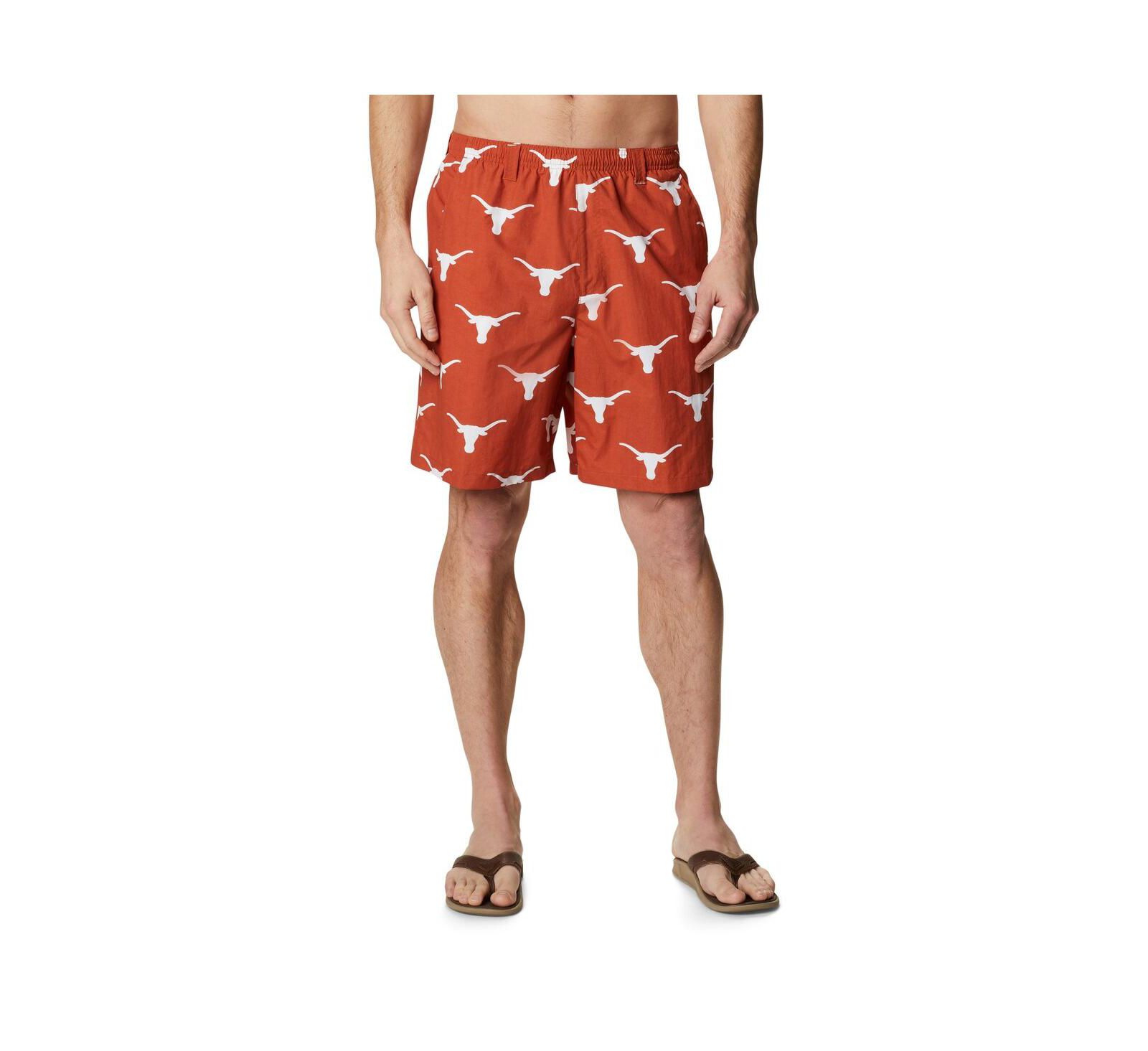 Columbia Men's Texas Orange Texas Longhorns Backcast III Printed Shorts