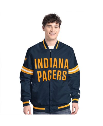 Мужская куртка Starter Indiana Pacers Scout Full Snap Varsity, темно-синий/золотой