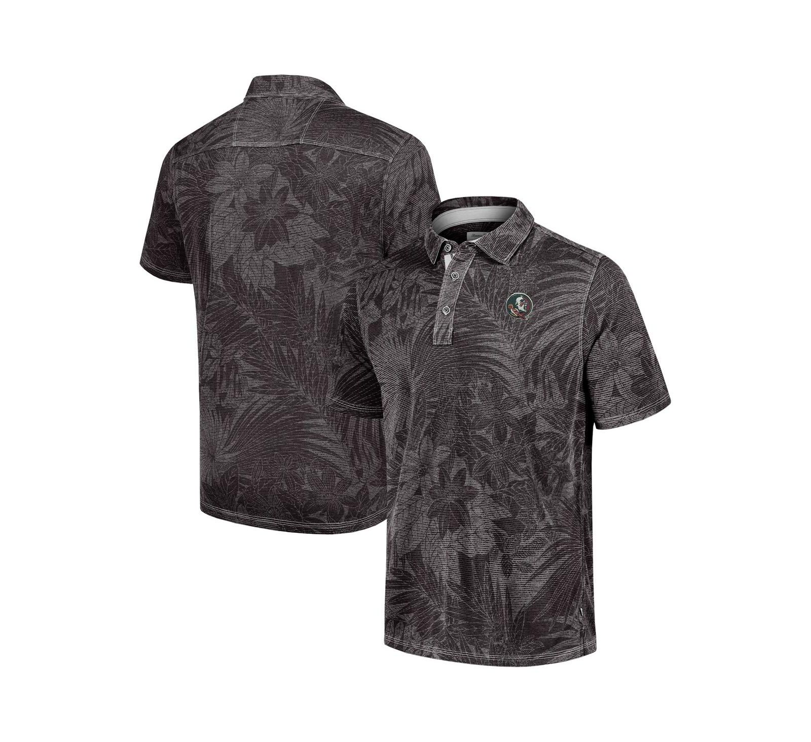 Мужская поло Tommy Bahama Black Florida State Seminoles Sport Santiago Paradise