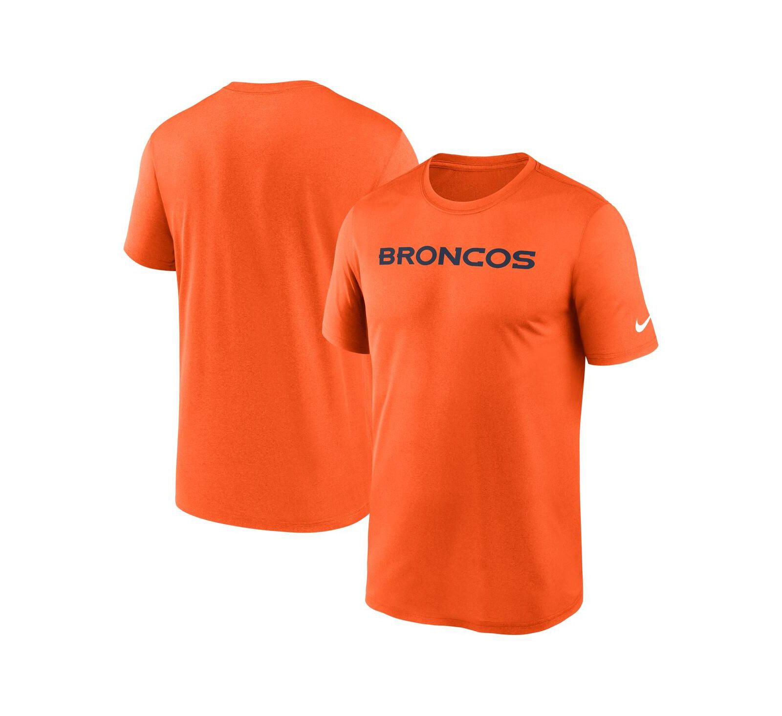 Nike Men's Orange Denver Broncos Primetime Legend Wordmark Performance T-Shirt