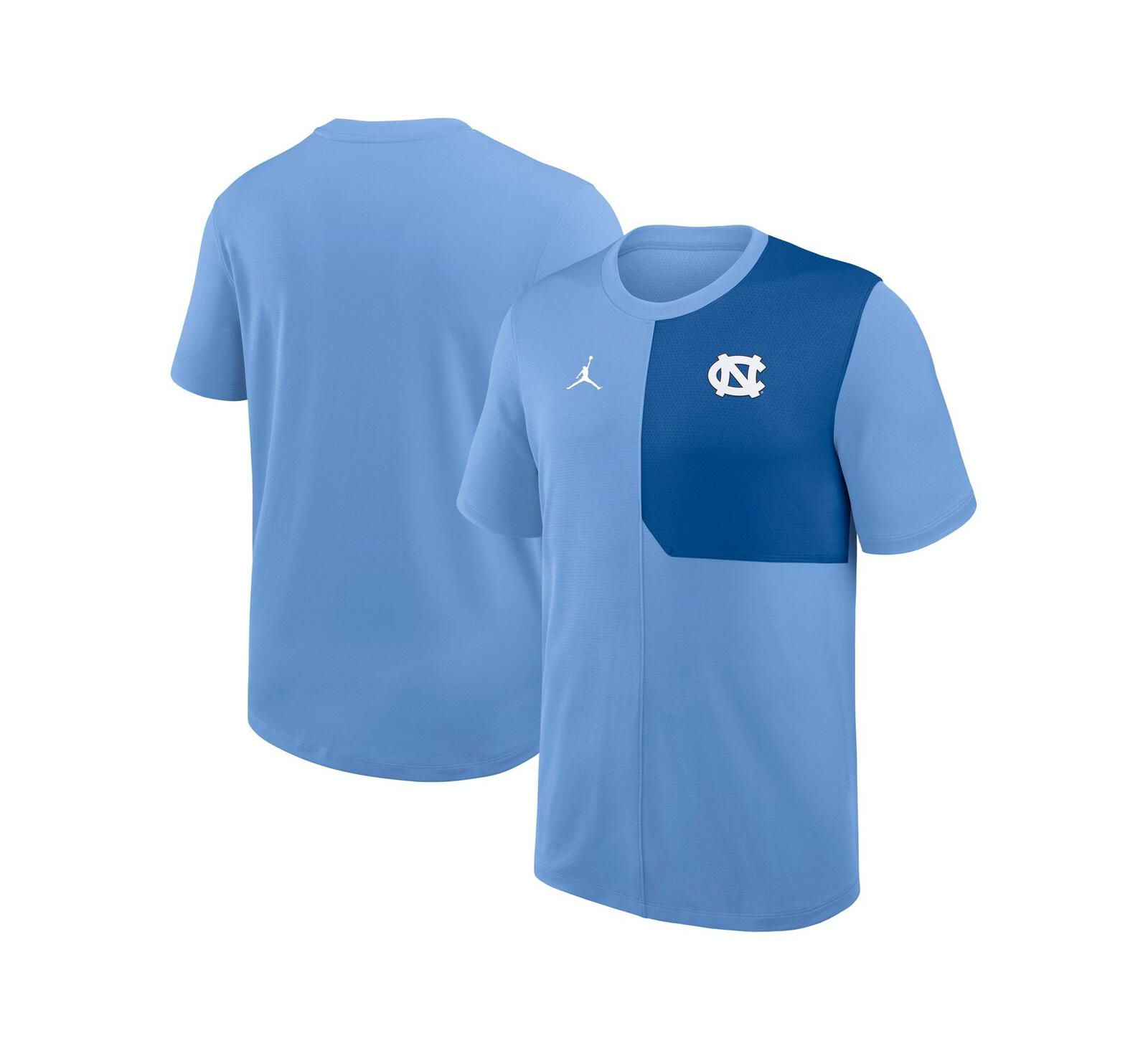 Jordan Men's Carolina Blue North Carolina Tar Heels 2025 Sideline UV Performance Coach T-Shirt