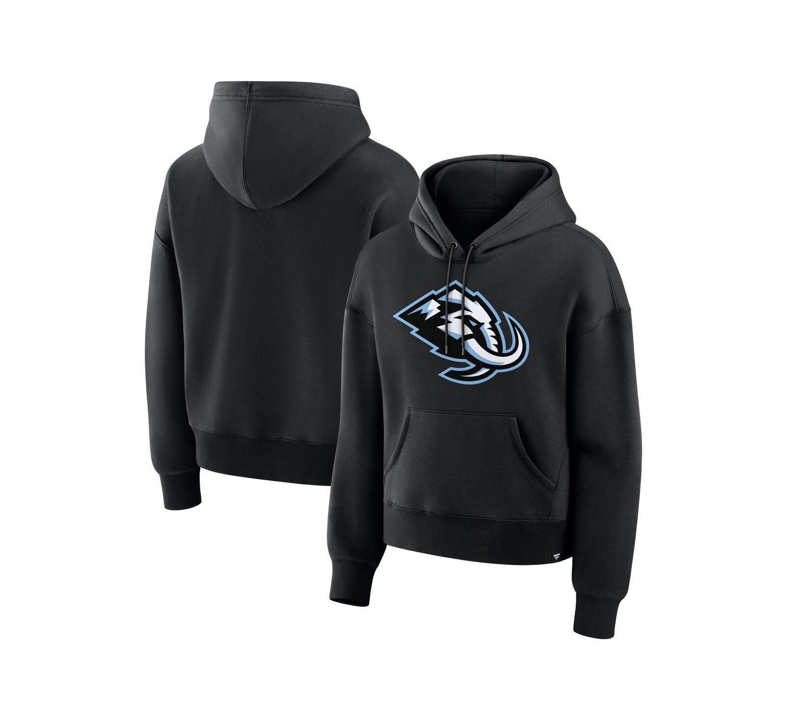 Женское худи Fanatics Utah Mammoth Primary Logo Legacy Fleece с логотипом, черное