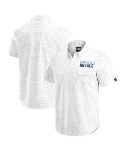 Рубашка Darius Rucker Collection by Fanatics Men's Cream Kansas City Royals Printed Button-Down Shirt