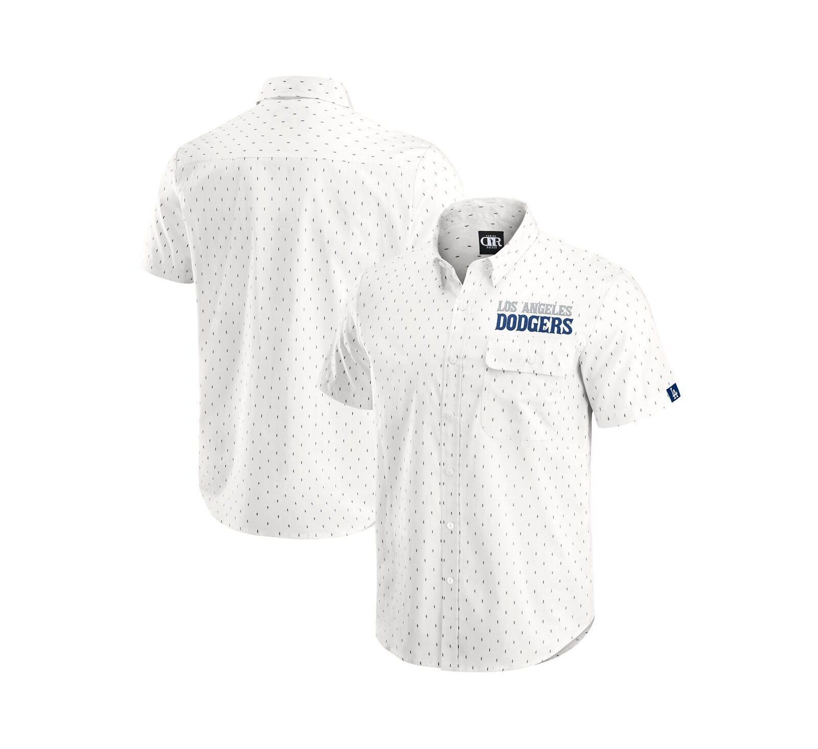 Мужская рубашка Darius Rucker Collection by Fanatics Cream Los Angeles Dodgers Printed Button-Down