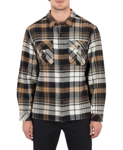 Hurley Men's Santa Cruz Seaside Flannel Long-Sleeve Shirt