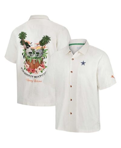 Мужская рубашка Tommy Bahama White Dallas Cowboys Coconut Matchup Camp Button-Up