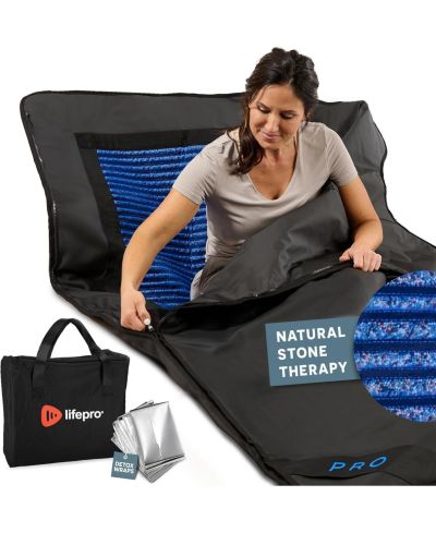 Lifepro Infrared Sauna Blanket Pro - Full Body Infrared Blanket с низким уровнем EMF, двойной изоляцией, портативное сауна-одеяло с сумкой