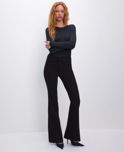 Джинсы Good American Women's Never Fades Good Flare, Regular & Plus Size
