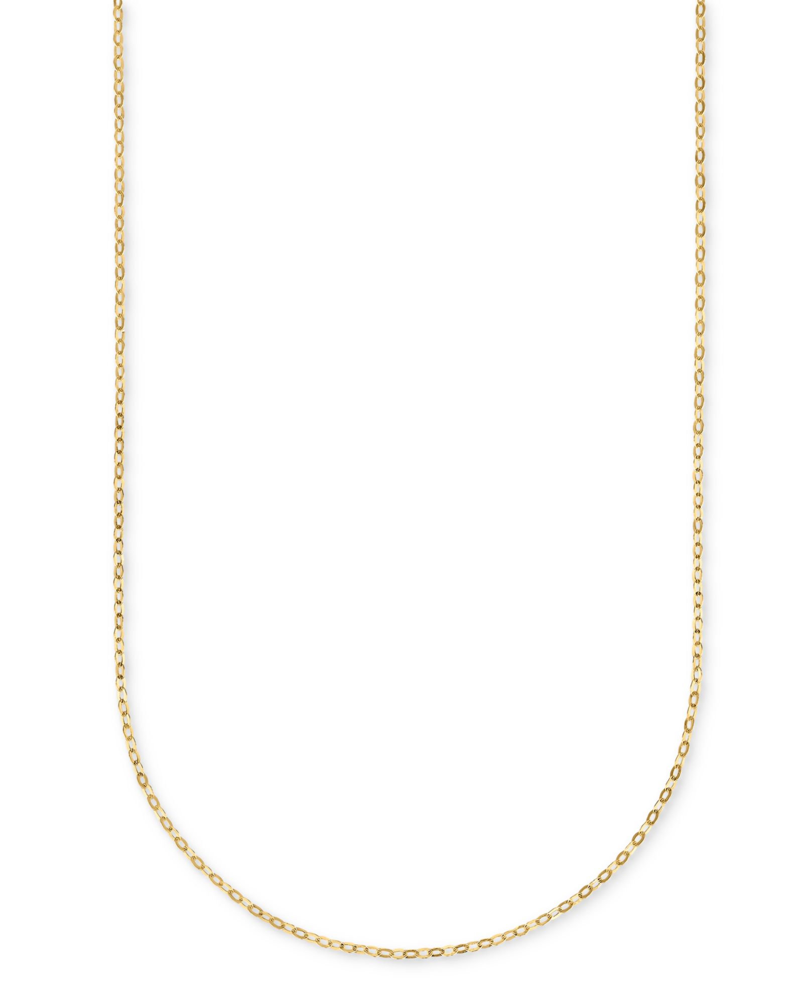 Золотая цепочка с подвеской Diamond-Cut Mirror, 14k Yellow Gold, 18"
