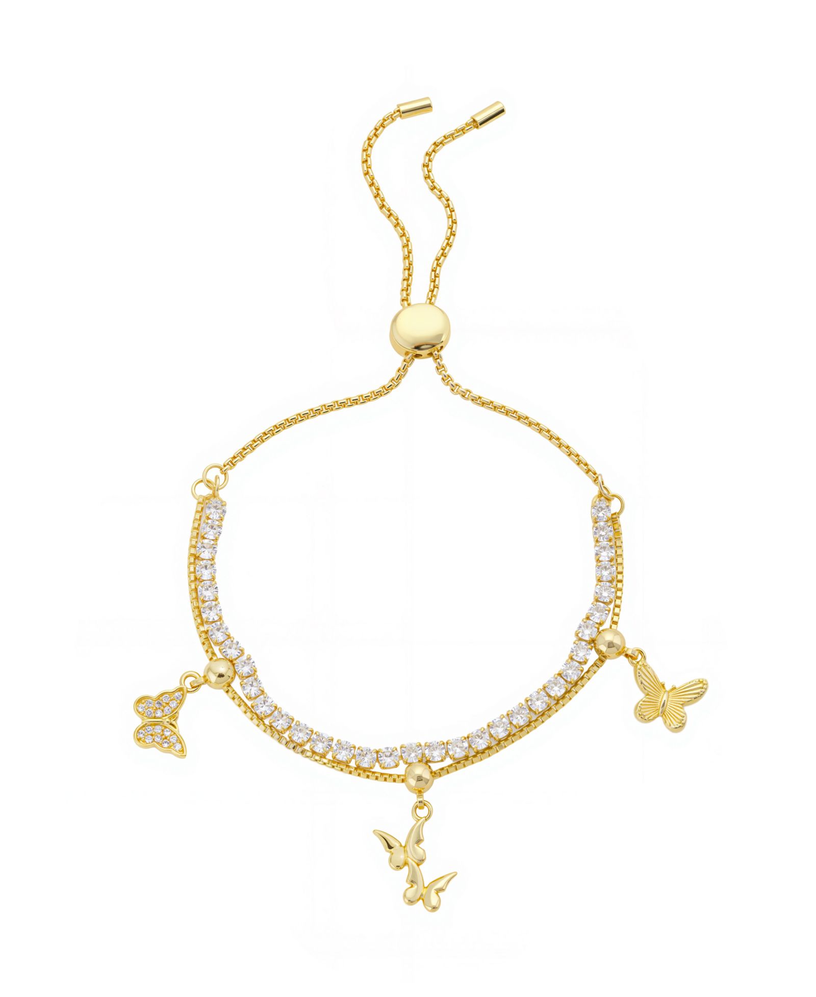 Браслет Unwritten Cubic Zirconia Butterfly Charm Bolo