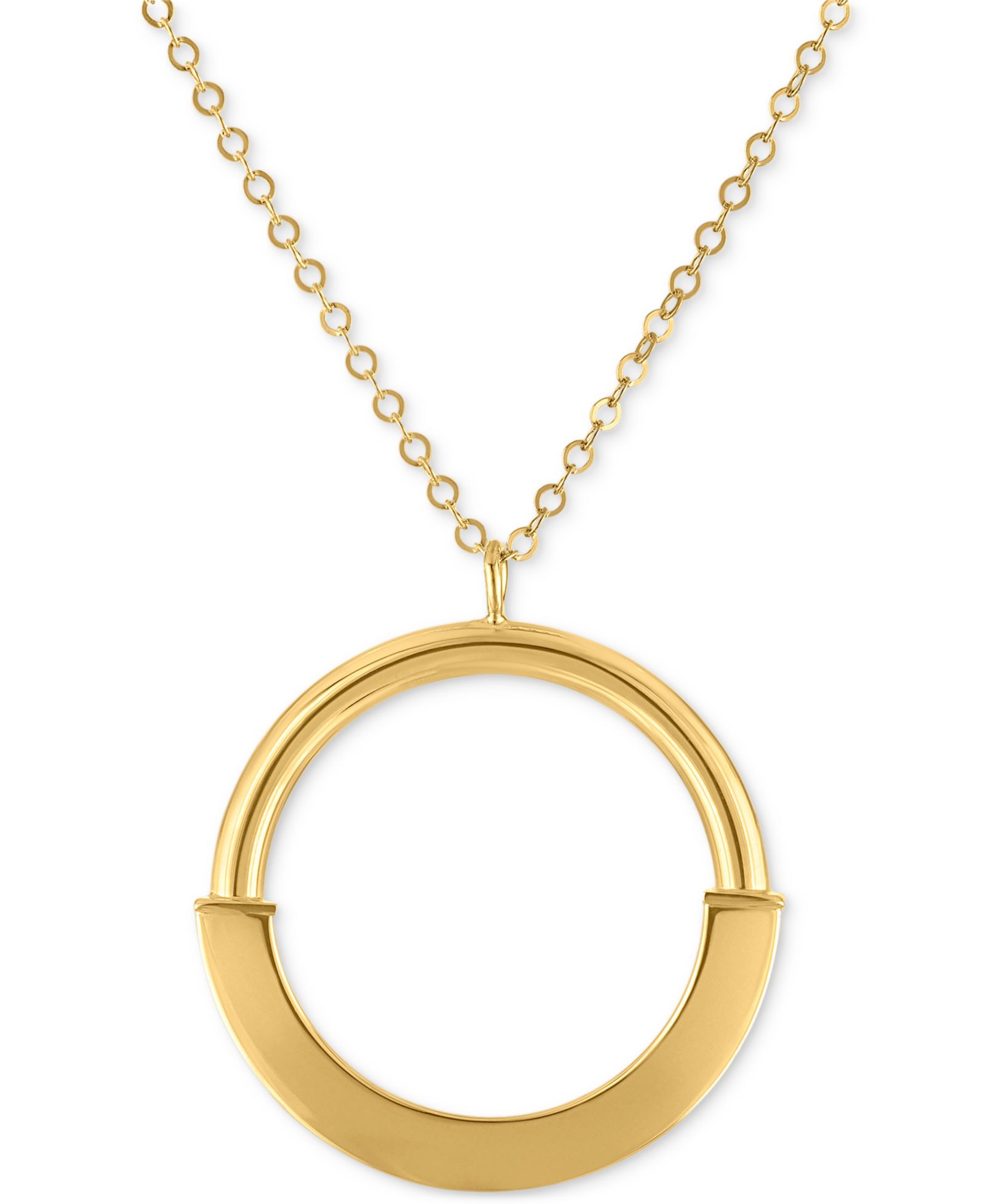 Подвеска Circle 18" из 10k Yellow Gold
