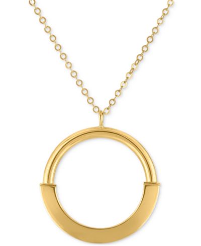 Подвеска Circle 18" из 10k Yellow Gold