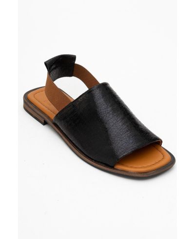 Forever & Always Shoes женские кожаные плоские сандалии с эластичной вставкой