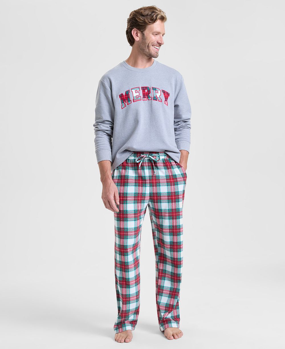 Мужские пижамные брюки Holiday Lane Merry Plaid