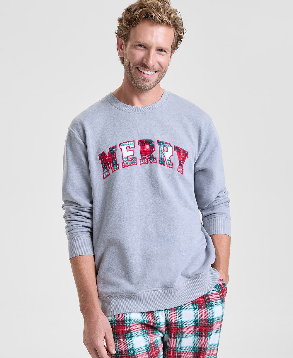 Holiday Lane Мужская толстовка Merry Plaid Appliqué