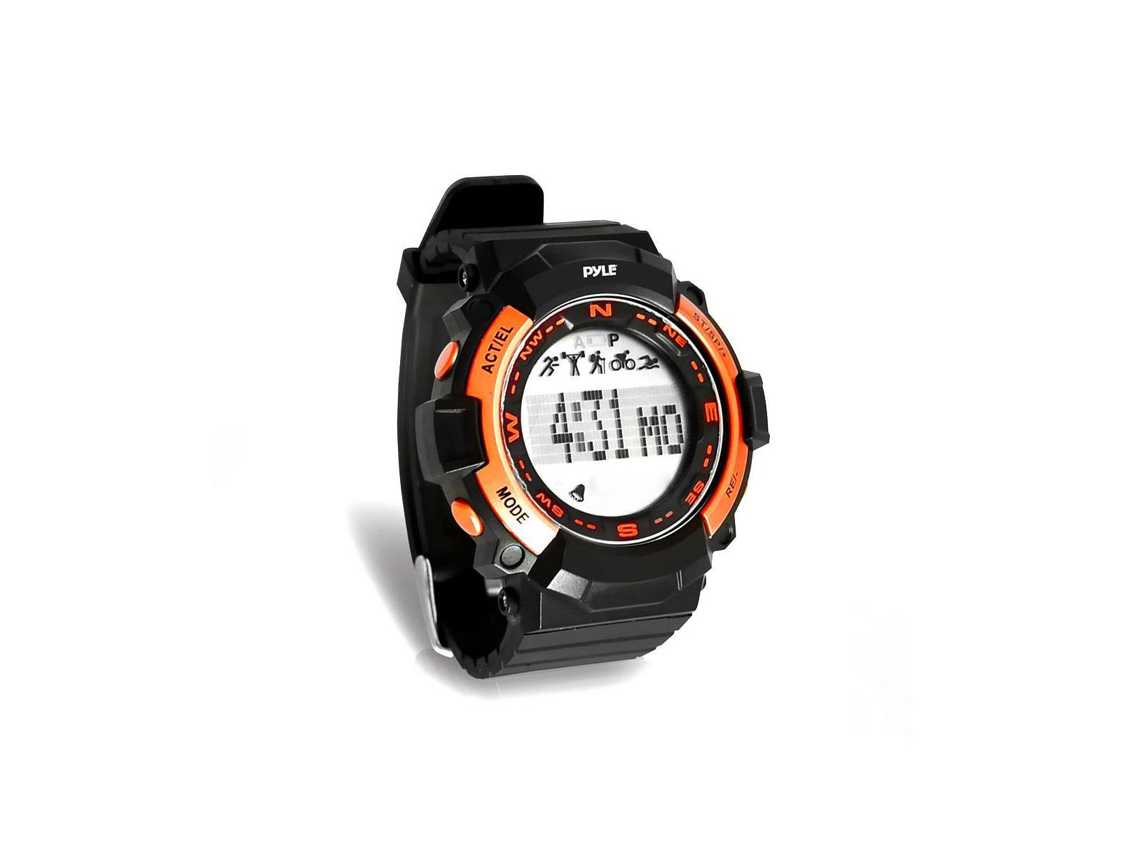 Pyle Multi-Function Sports Watch with Sleep Monitor & Step Counter (Orange