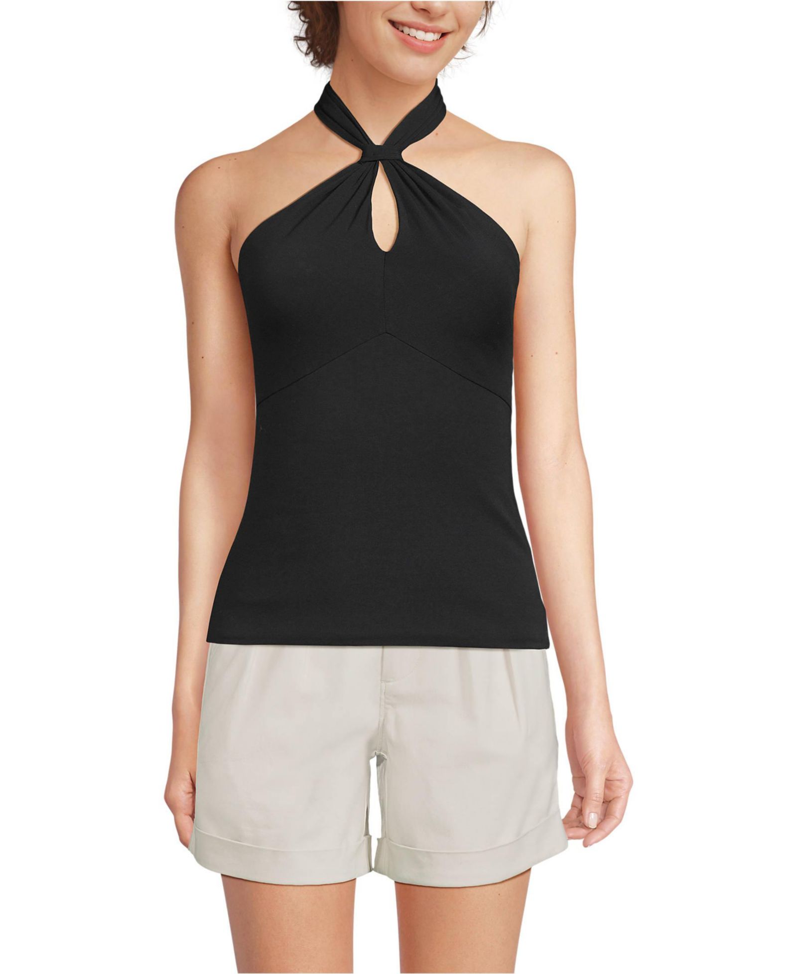 Женский топ Lands' End Slender Twist Front Halter