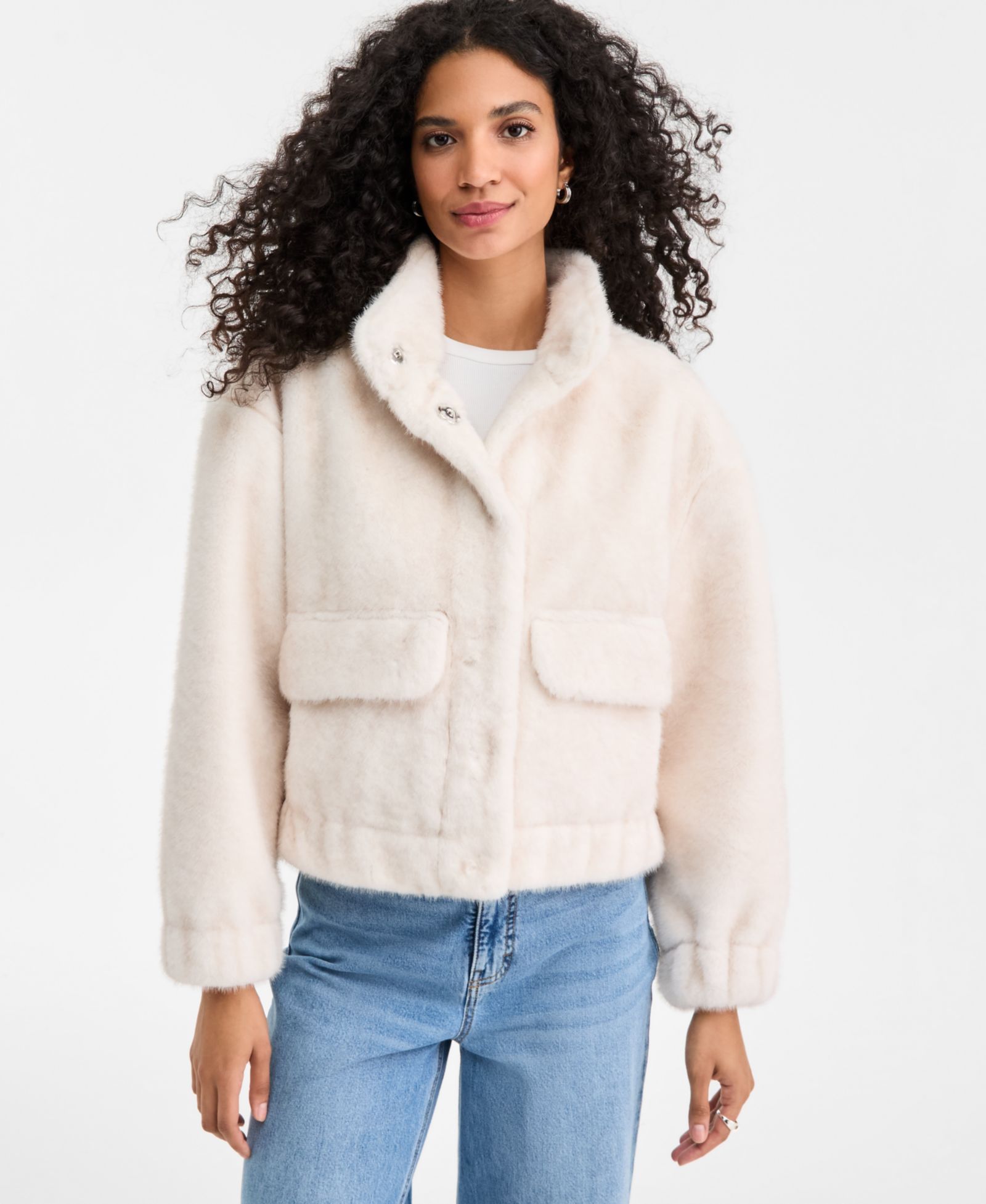 Женская бомбер-куртка On 34th Woven Solid Faux-Fur