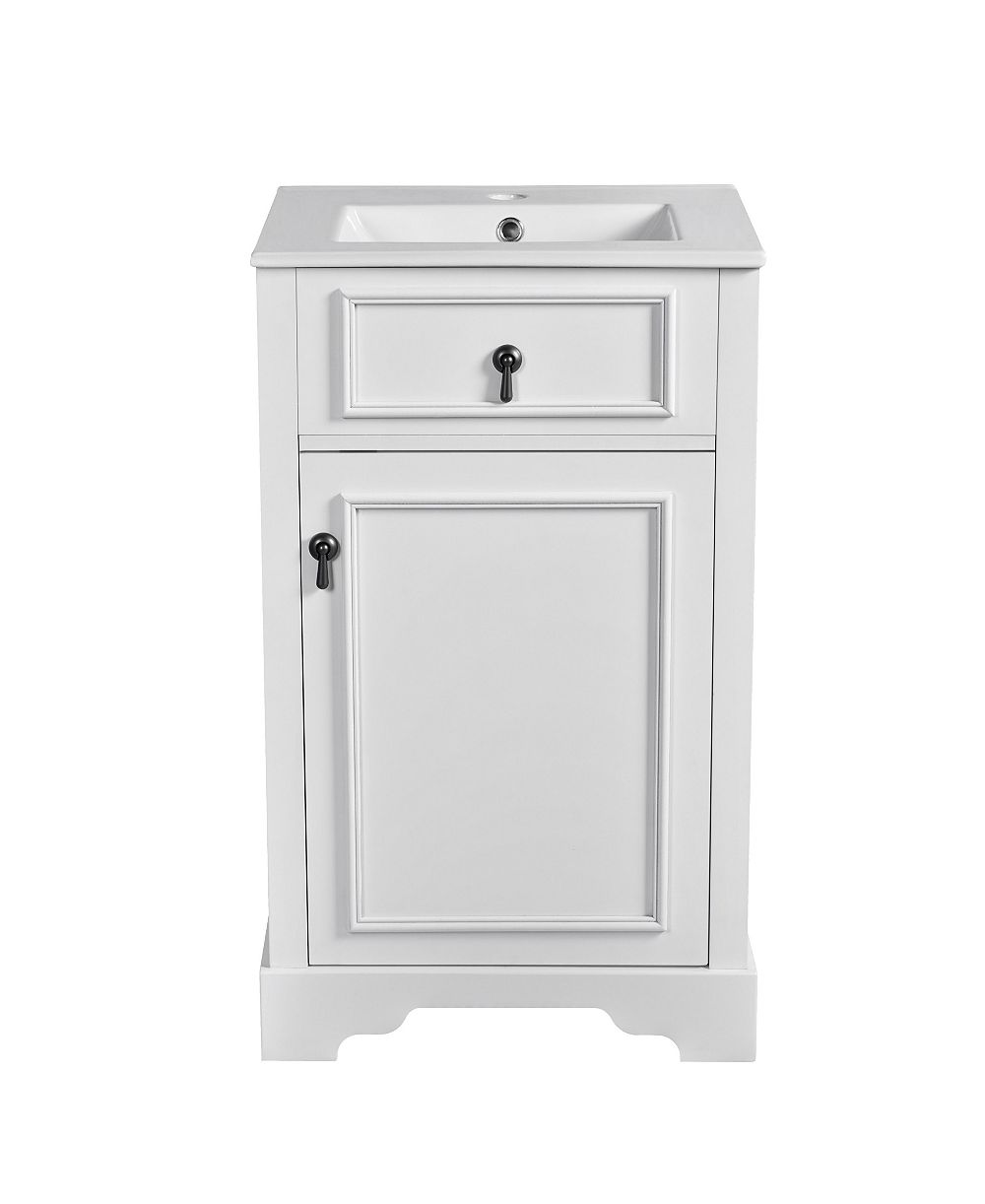 CASAINC тумба для ванной из массива дерева и MDF 20" с керамической раковиной