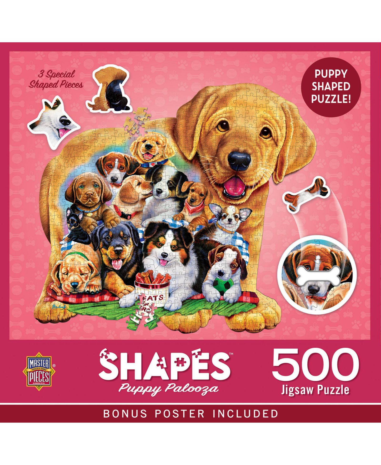 Пазл Shapes - Puppy Palooza 500 Piece Jigsaw Puzzle